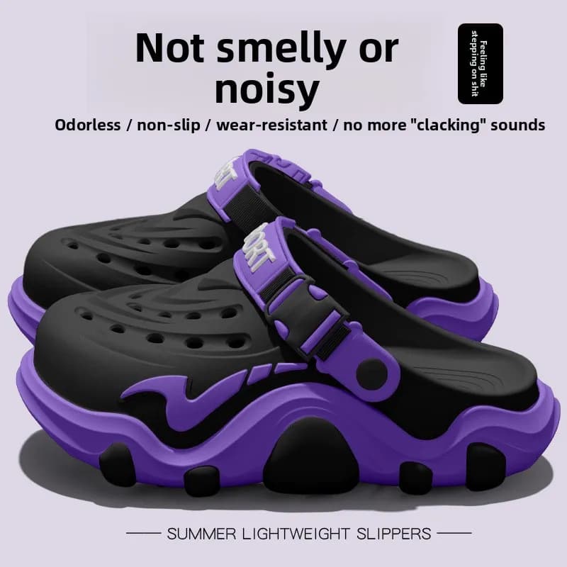 Arch Supported Perforated Shoes for Men, 2026 New Summer Wear, Non Slip, Wear-Resistant, Breathable Beach Sandals