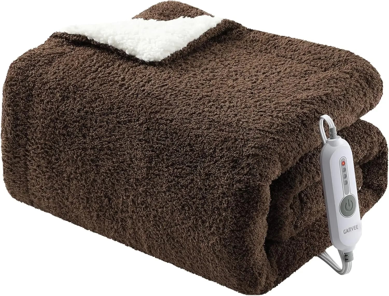Coperta Termica, Super Morbida in Pile, 4 Livelli di Calore e Spegnimento Automatico, Certificata ETL, Lavabile in Lavatrice, 50x60 Pollici