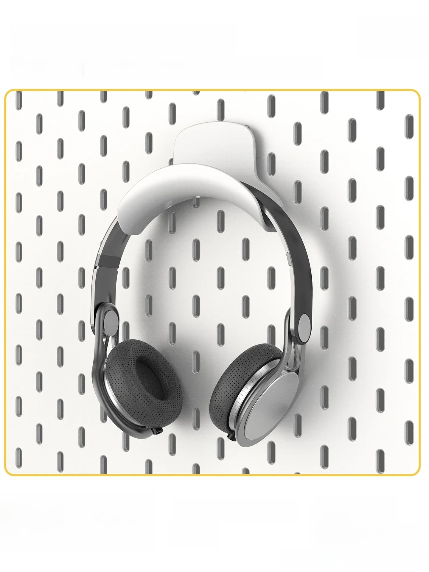 Universal earphone holder with round, square and long holes for perforated panel - Complete adapter for perforated panel - New
