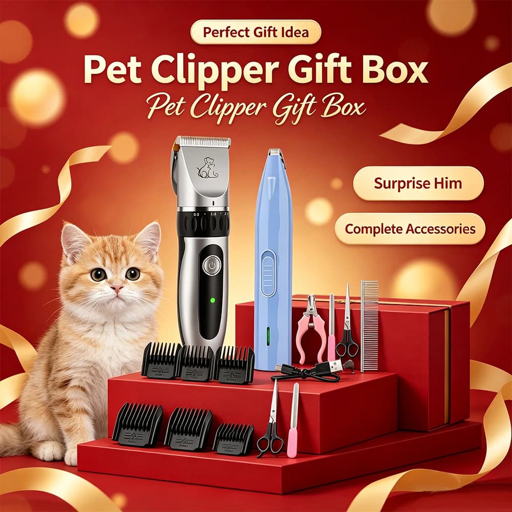 Electric Pet Clipper Grooming Kit For Dogs Reachageable Trimmer Haircut Cat Hair Cutting Remover Professional Machine Set