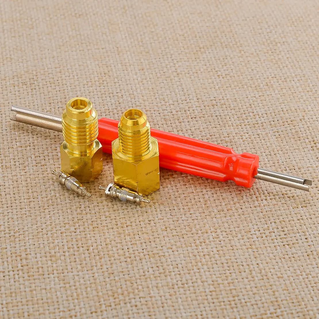 Adattatore per auto con nucleo valvola e kit di rimozione adatto per serbatoio di refrigerazione R1234yf Strumento per pompa a vuoto