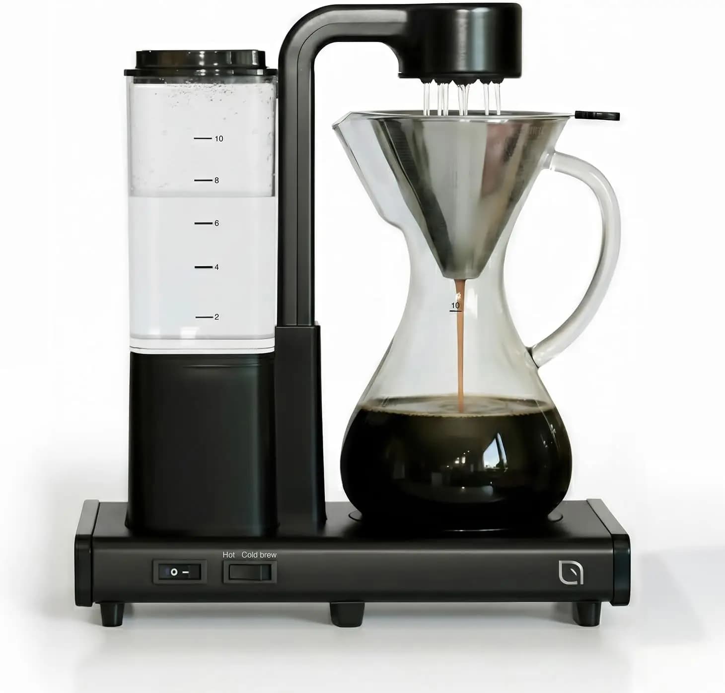 Macchina per Caffè a Goccia da 10 Tazze, con Caraffa in Vetro, Funzione Auto-Pour Over, Spegnimento Automatico, Caffè Caldo e Freddo, in Plastica Riciclata