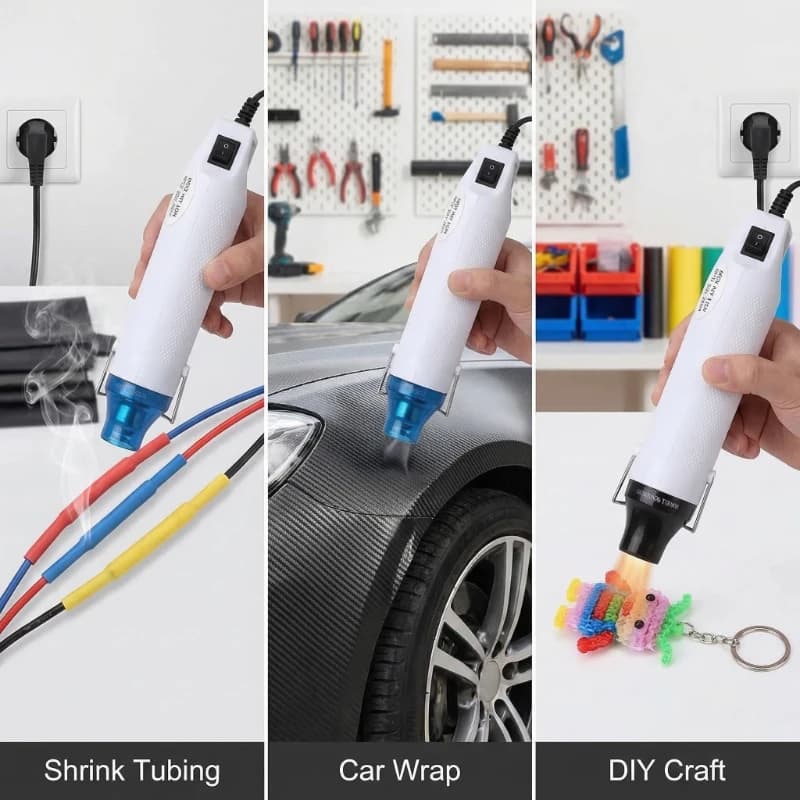 Mini pistola ad aria calda per saldatura, pistola termica elettrica, asciugatore a caldo per tubi termoretraibili, pellicole per auto, fai da te, artigianato, 220V