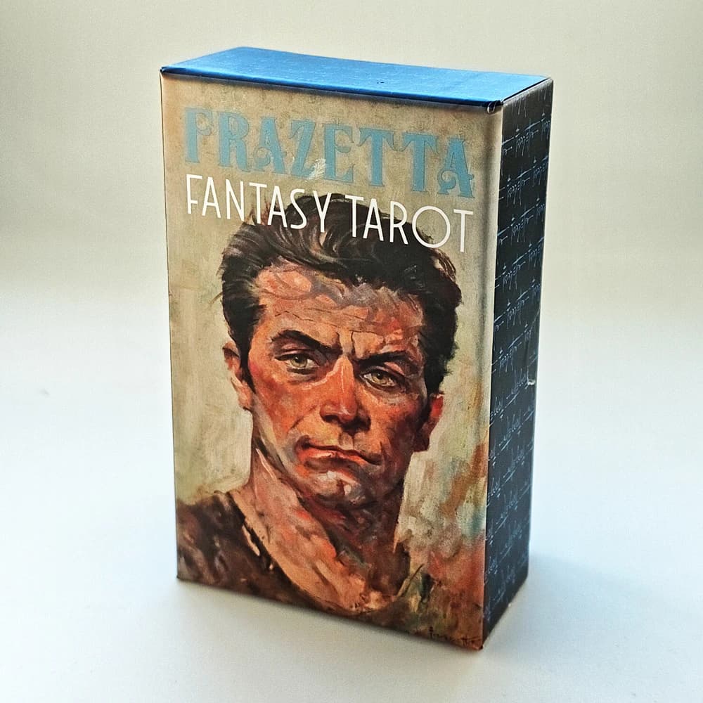 Tarocchi Fantasy Frazetta da 12 * 7 cm in scatola rigida Carte da 80 pezzi dedicate a Frank Frazetta stampate su cartoncino doppio goffrato da 350 GSM