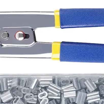 Stainless Steel Crimping Tool with Precision Machined Jaws for Uniform Crimping of Wire Ropes in Marine and Pet Applications