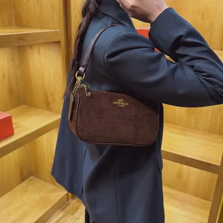 Borsa fasciatoio classica ed elegante da donna, semplice e versatile, per feste e shopping, con tracolla e texture di lusso