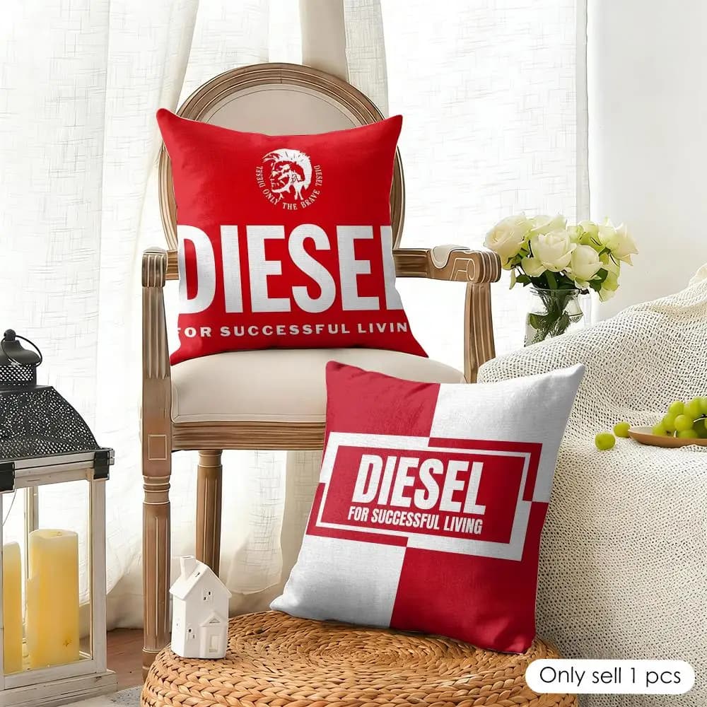 FISHION D-DIESELES Cushion Cover Organic Linen Square Pillow Case Durable Non-Allergenic And Kind To Skin