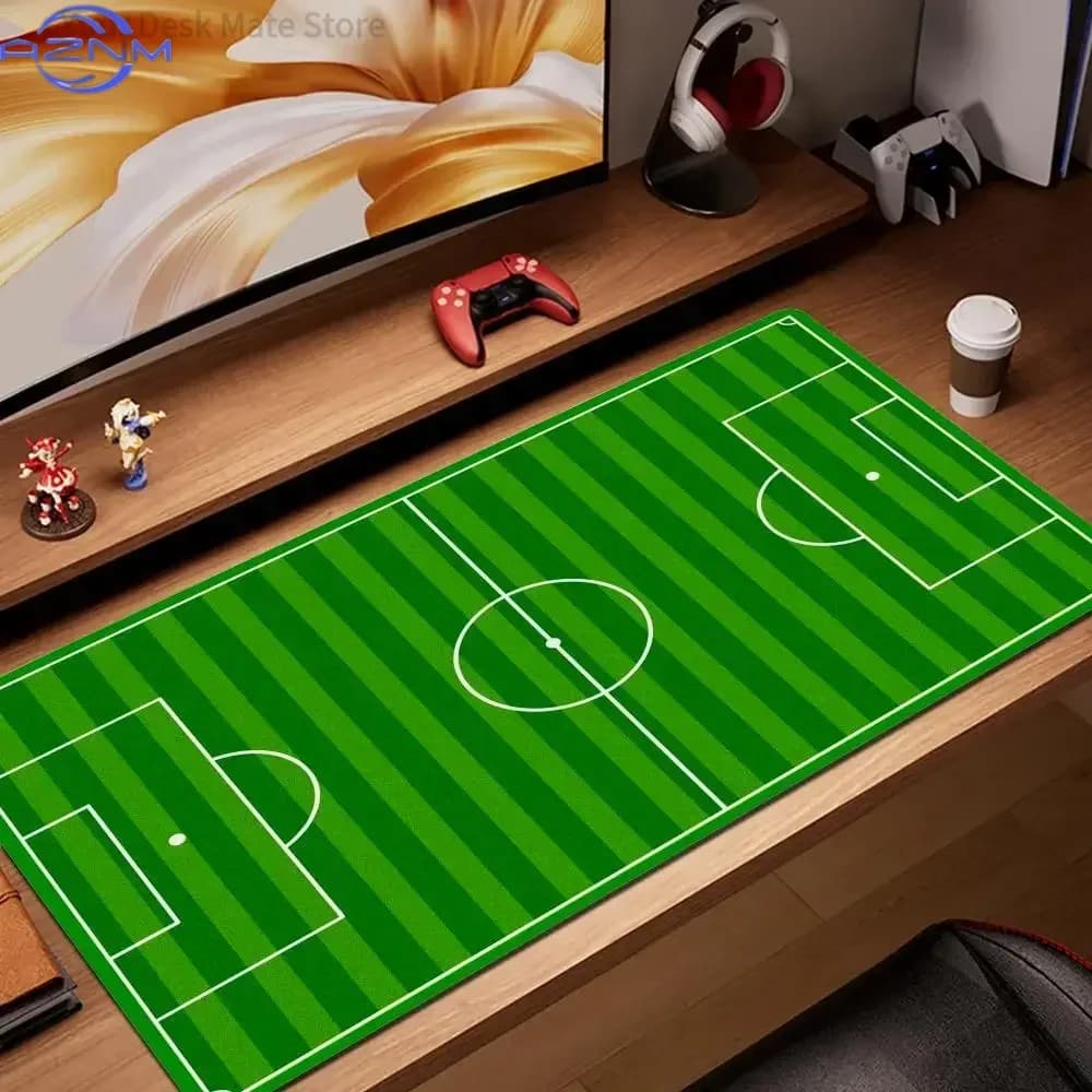 1PCS Striped Football Field Large Locked Desk Mat Mouse Pad for Gaming & Office Use
