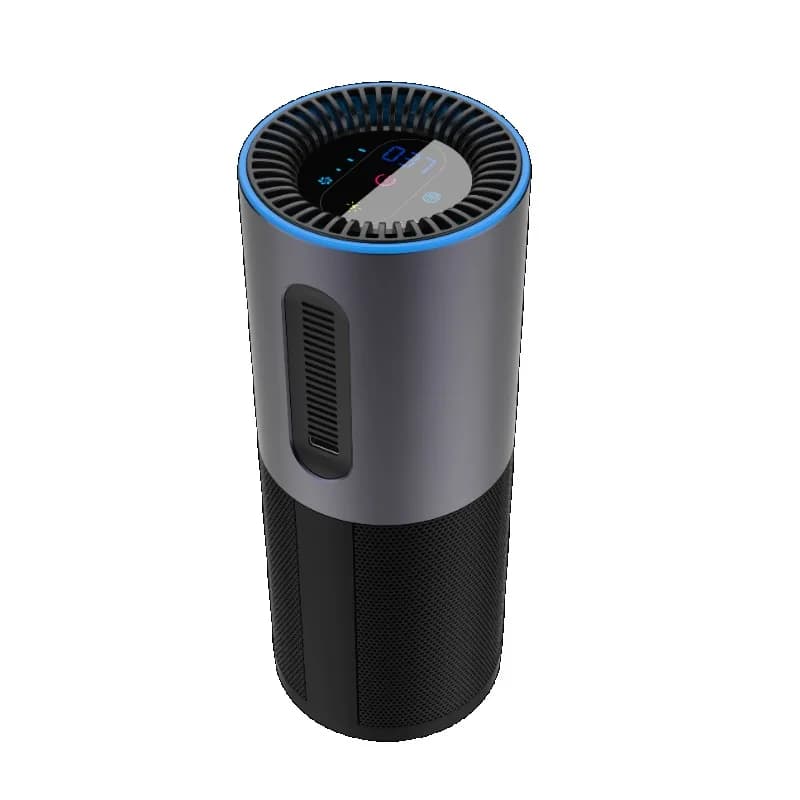 Purificatore d'aria per auto con display AQI, generatore di plasma e alimentatore USB, design portatile