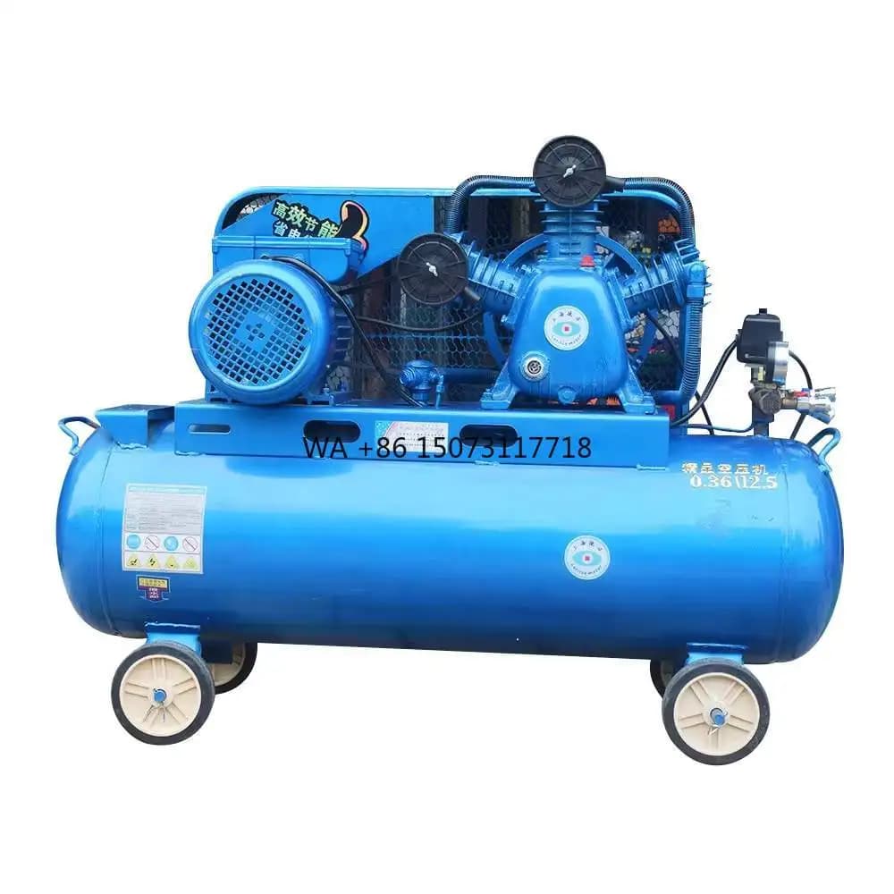 Compressore d'aria di marca Larissa azionato dalla cinghia a pistone Nuovo 2.2KW 5.5 80L 100L 200L 500L Tecnologia Raffreddamento ad aria portatile 1.5 1.1KW