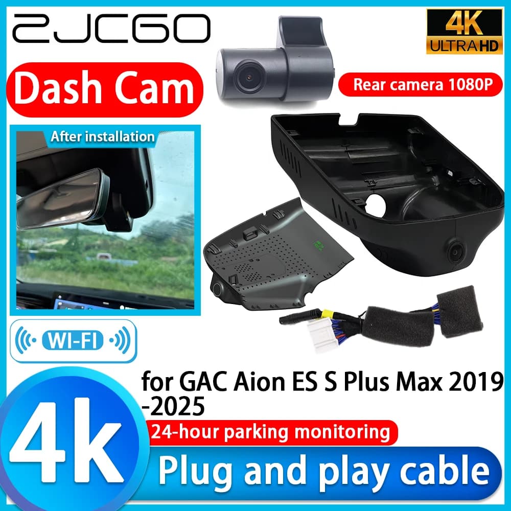 ZJCGO for GAC Aion ES S Plus Max 2019-2025 4K DVR Dash Cam Car Camera 2160P Sony 24 Hours Monitor Video Recorder Night Vision