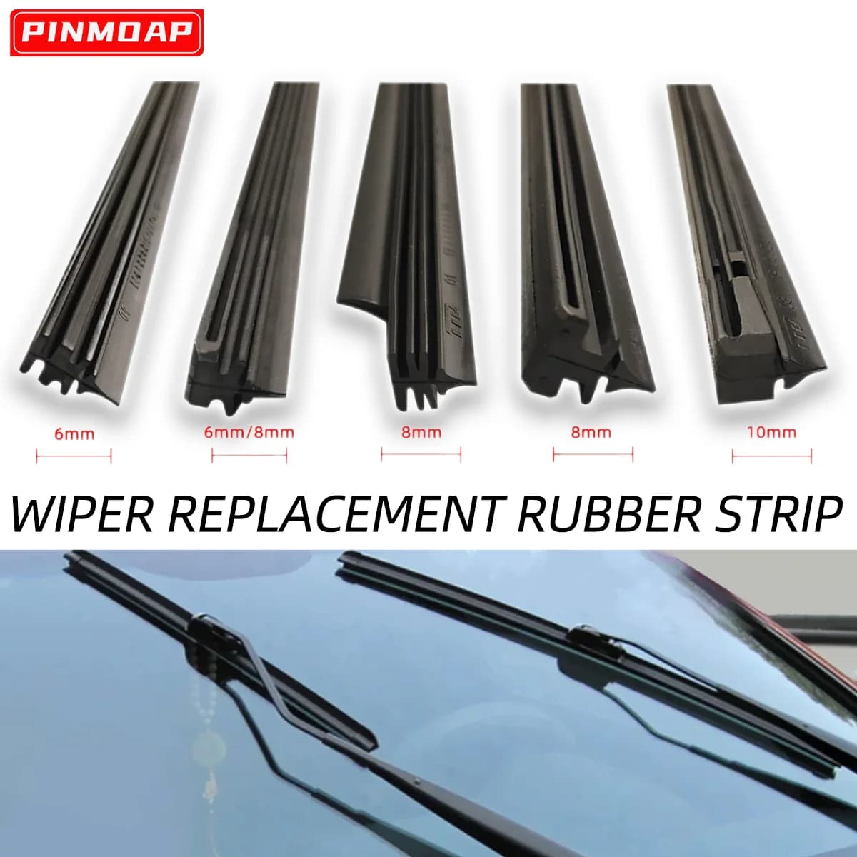 1 Piece Rubber Strips for Auto Parts, Auto Accessories, Spare Parts for Wiper Blades, Wiper Blades for All Seasons