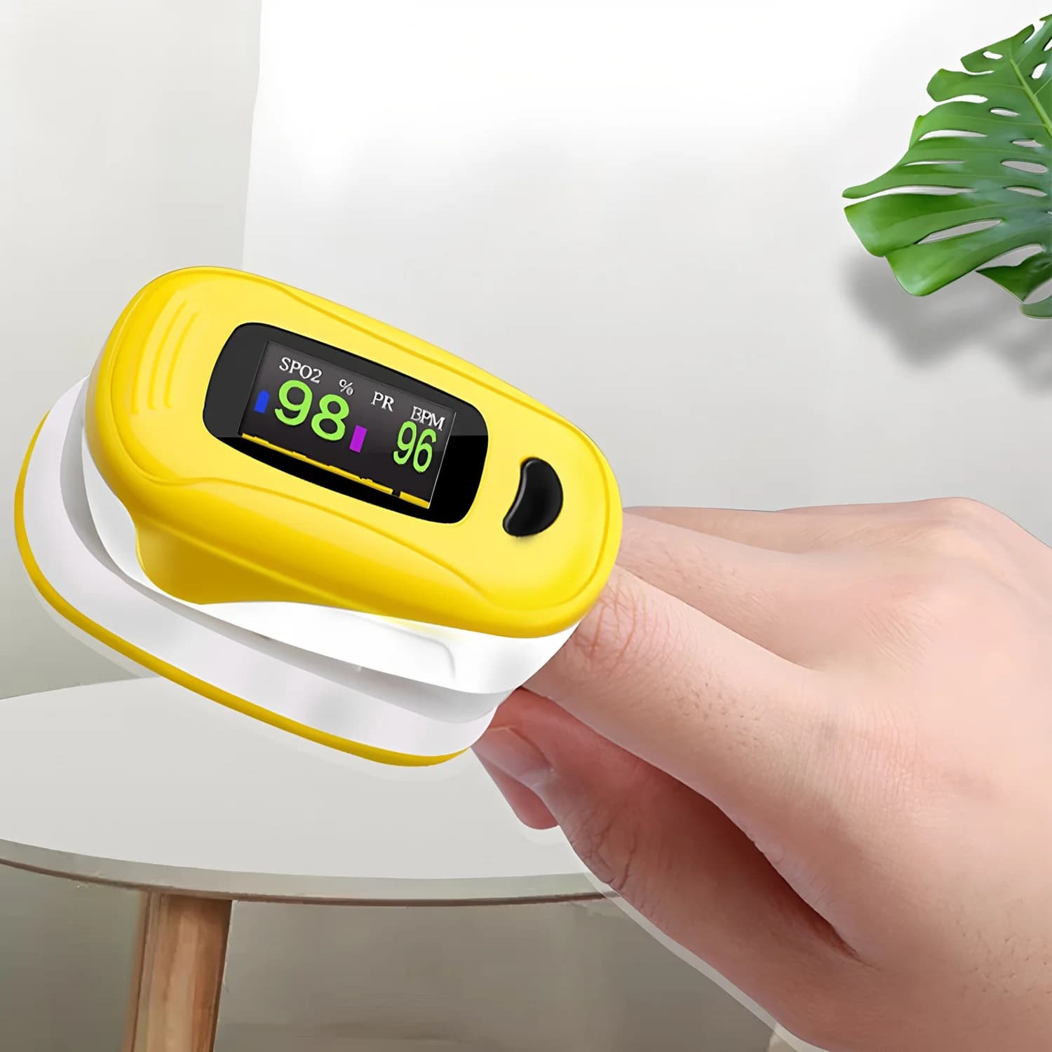 Finger pulse oximeter Digital display SpO2 finger clip and cardiofrequencymeter Oxygen saturation meter in blood