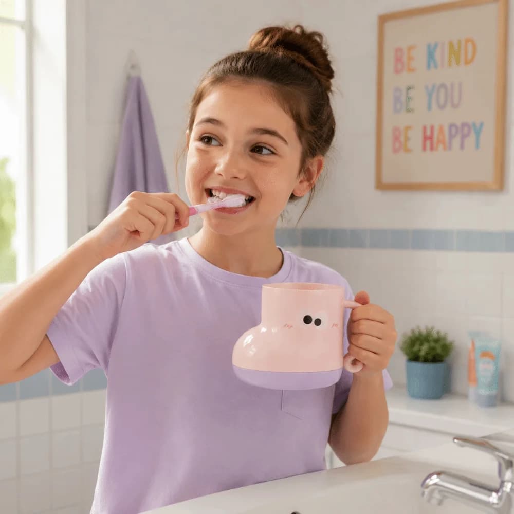 Tazza Portaspazzolino a Forma di Scarpa, Simpatica Tazza da Toilette per Bambini e Coppie, Tazza in Plastica Patchwork per Studenti, Bicchiere per Collutorio