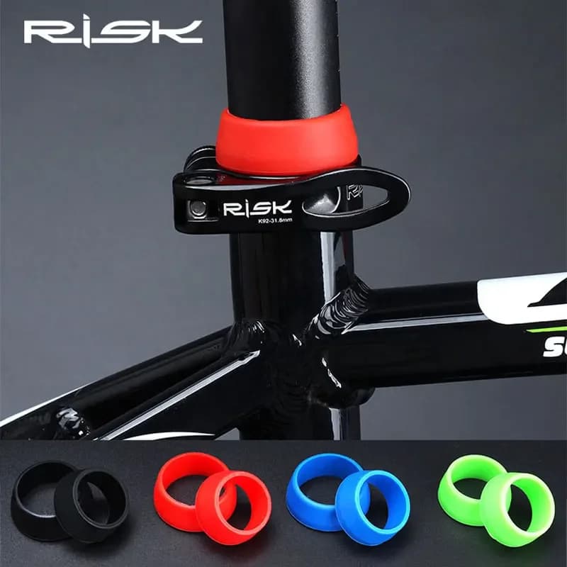 Waterproof RISK Cover for Reggisella Bici 25-35mm, Anti-dust Rubber Ring for MTB and Road Bike, Silicone Cover for Tube Saddle