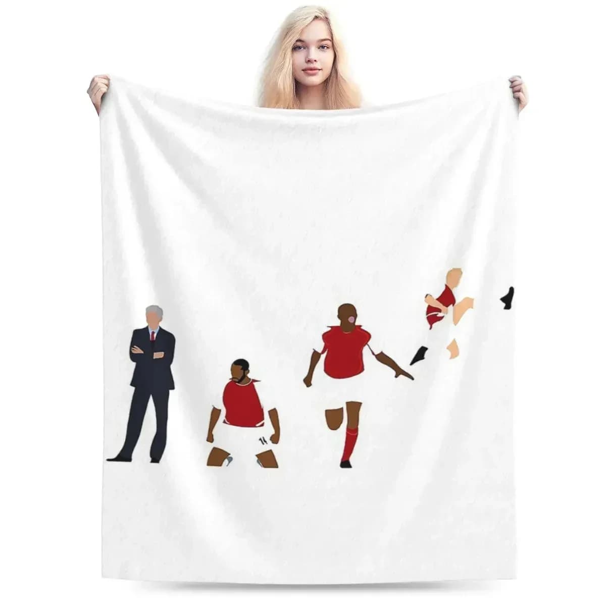 Coperte di arte minimalista di zaini dell'arsenal copertura morbida e calda della coperta di flanella per il letto soggiorno Picnic viaggio casa divano