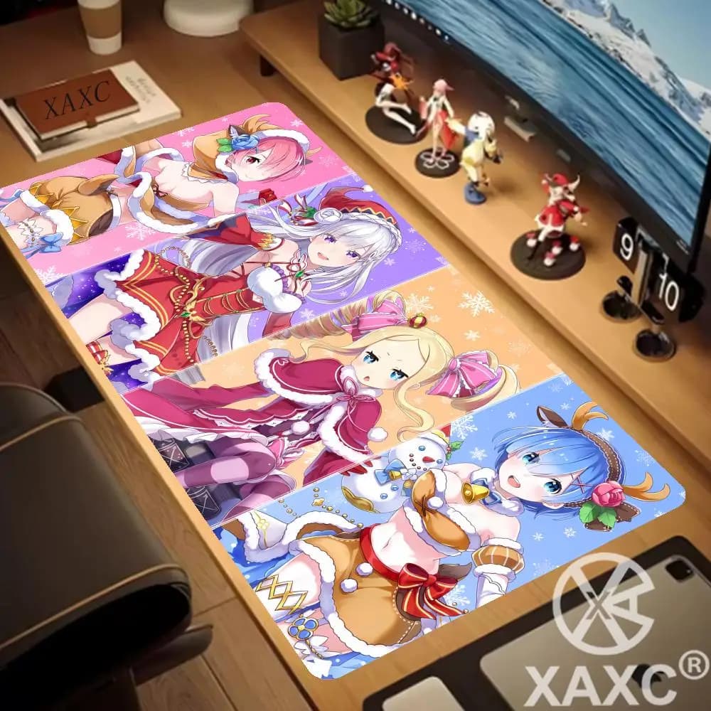 R-RE ZERO Mouse Pad Tablet Laptop xl desktop mouse mat cute HD printing Gaming keyboard pad csgo Player 90x40 cm XAXC Mouse Pad