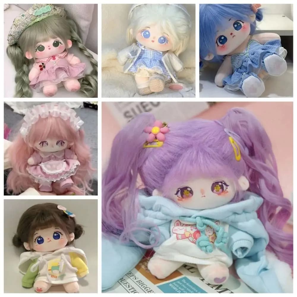 Vestiti carini alla moda per bambole in cotone da 20 cm Moda graziosa bambola di peluche Kpop Felpa con cappuccio di alta qualità