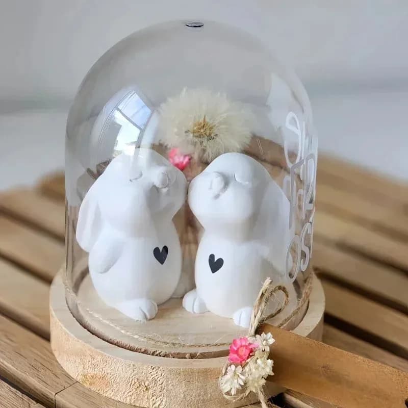 2026-A Top Quality Cute Floral Rabbit 3D Silicone Mold for Candle Making Charming Easter Animal Figurine Resin And Plaster Craft