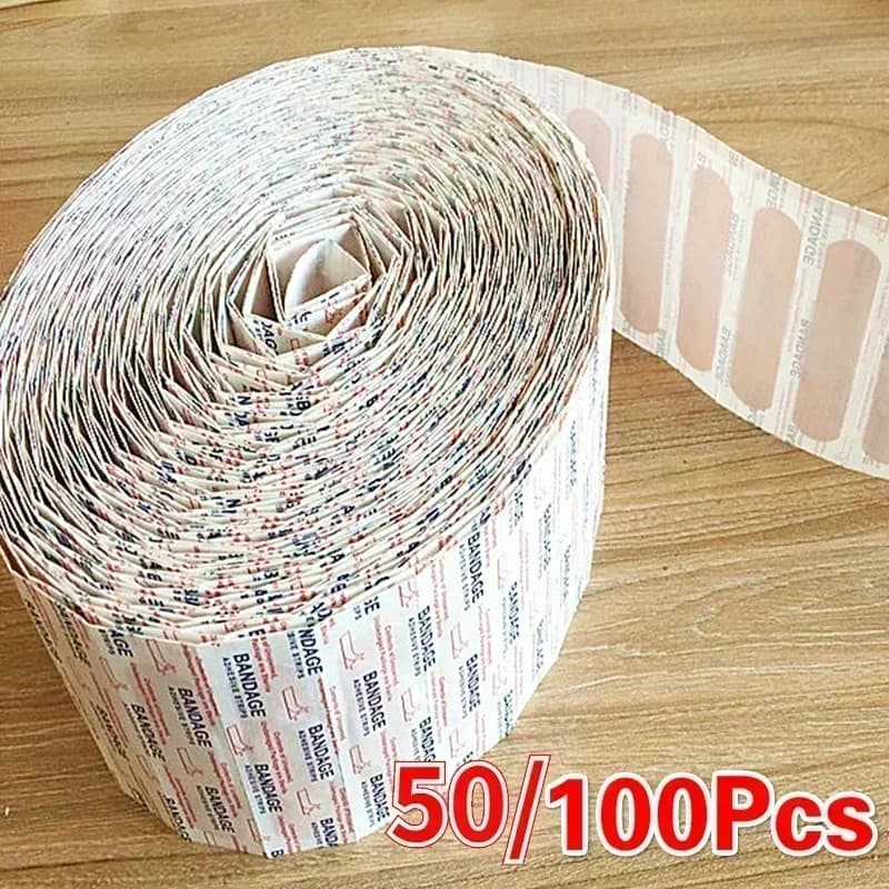 50/100 Pezzi Cerotti Traspiranti Impermeabili, Medicazioni per Primo Soccorso, Nastro Medico, Cerotti per Ferite, Kit di Emergenza