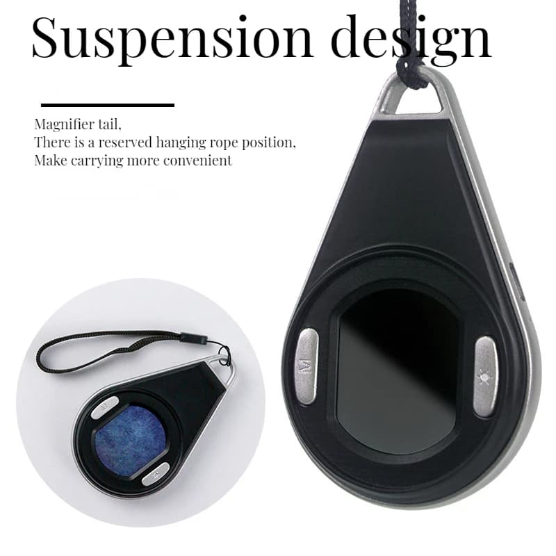 Lente d'ingrandimento con frequenza display digitale 60/80/100X con tre multipli Microscopio portatile a commutazione