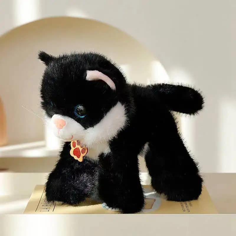 The latest simulation big-eyed cat doll, Kawaii stuffed plush toy doll, cartoon animation, cute children's birthday gift doll