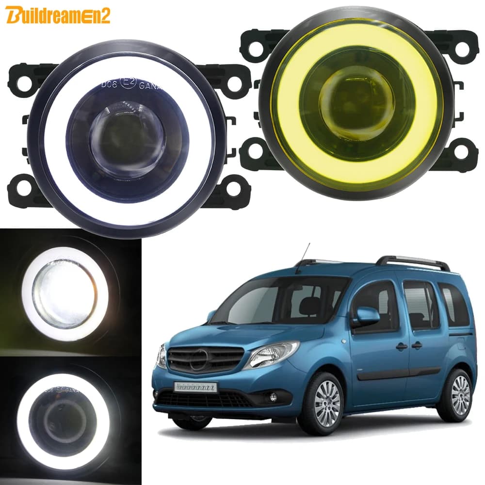 2 pezzi LED Angel Eye fendinebbia 30W 3000LM auto anteriore fendinebbia DRL lampada di marcia diurna per Mercedes Benz Citan W415 2012-2021