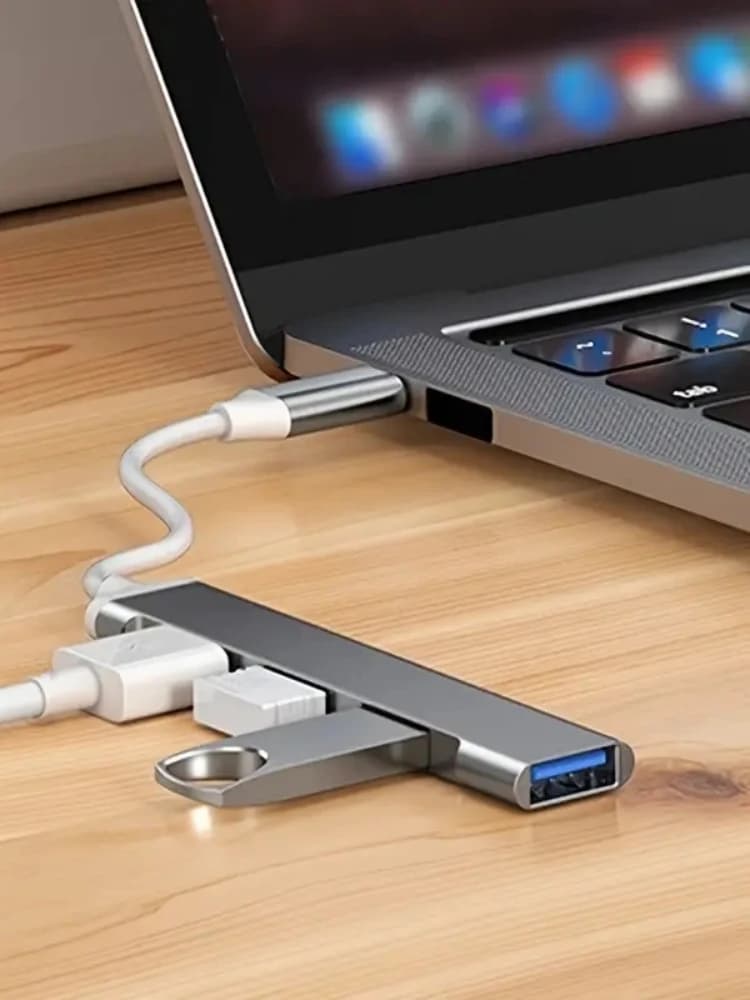 USB Hub Type C Multi-Splitter 4 Doors OTG Adapter for Xiaomi Lenovo MacBook 13 15 Air Pro PC - Computer Accessories