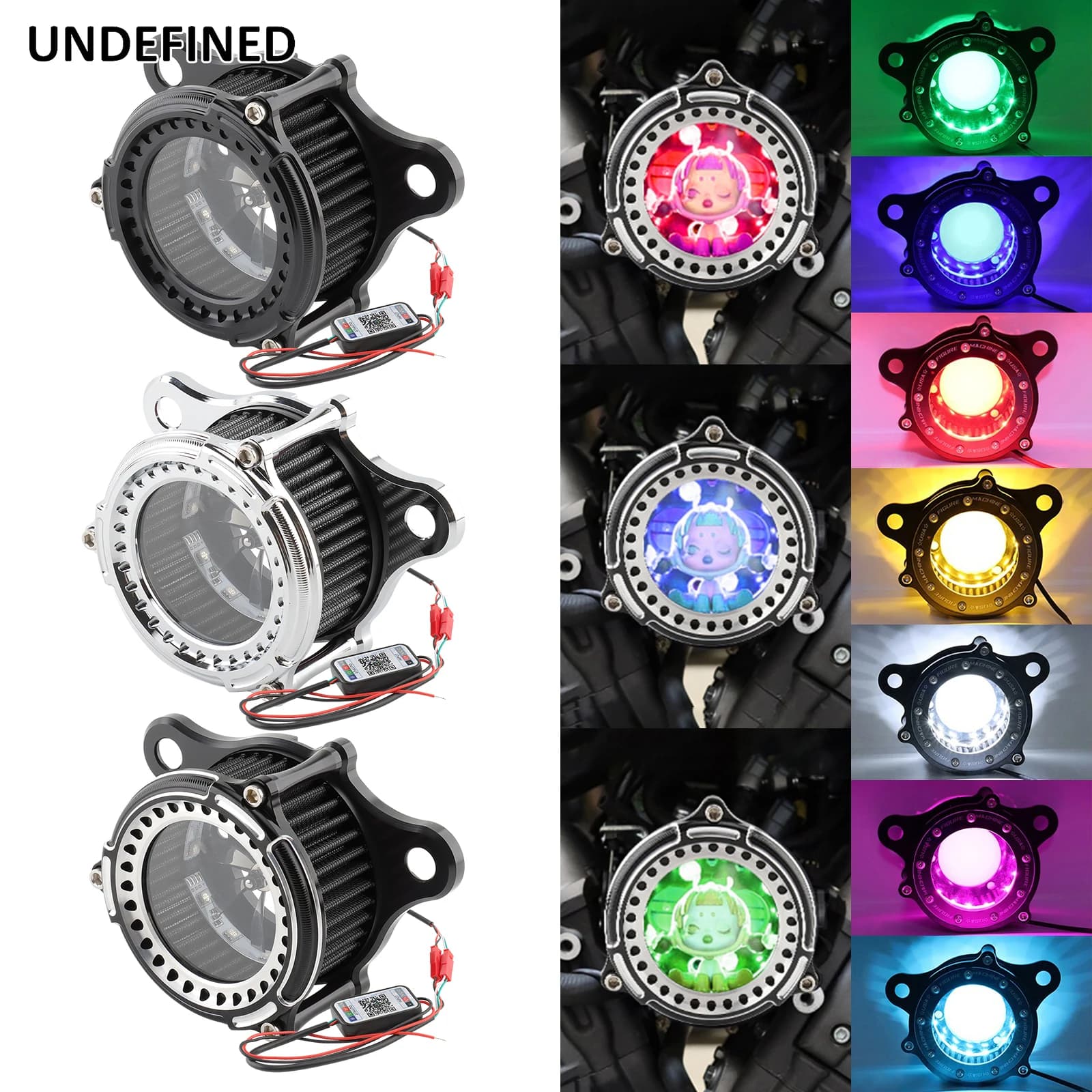 Filtro dell'aria filtro di aspirazione LED Strip Light per Harley Sportster XL883 1200 Iron 883 72 Forty-Eigh 1991-2023 Freewheeler sostituire