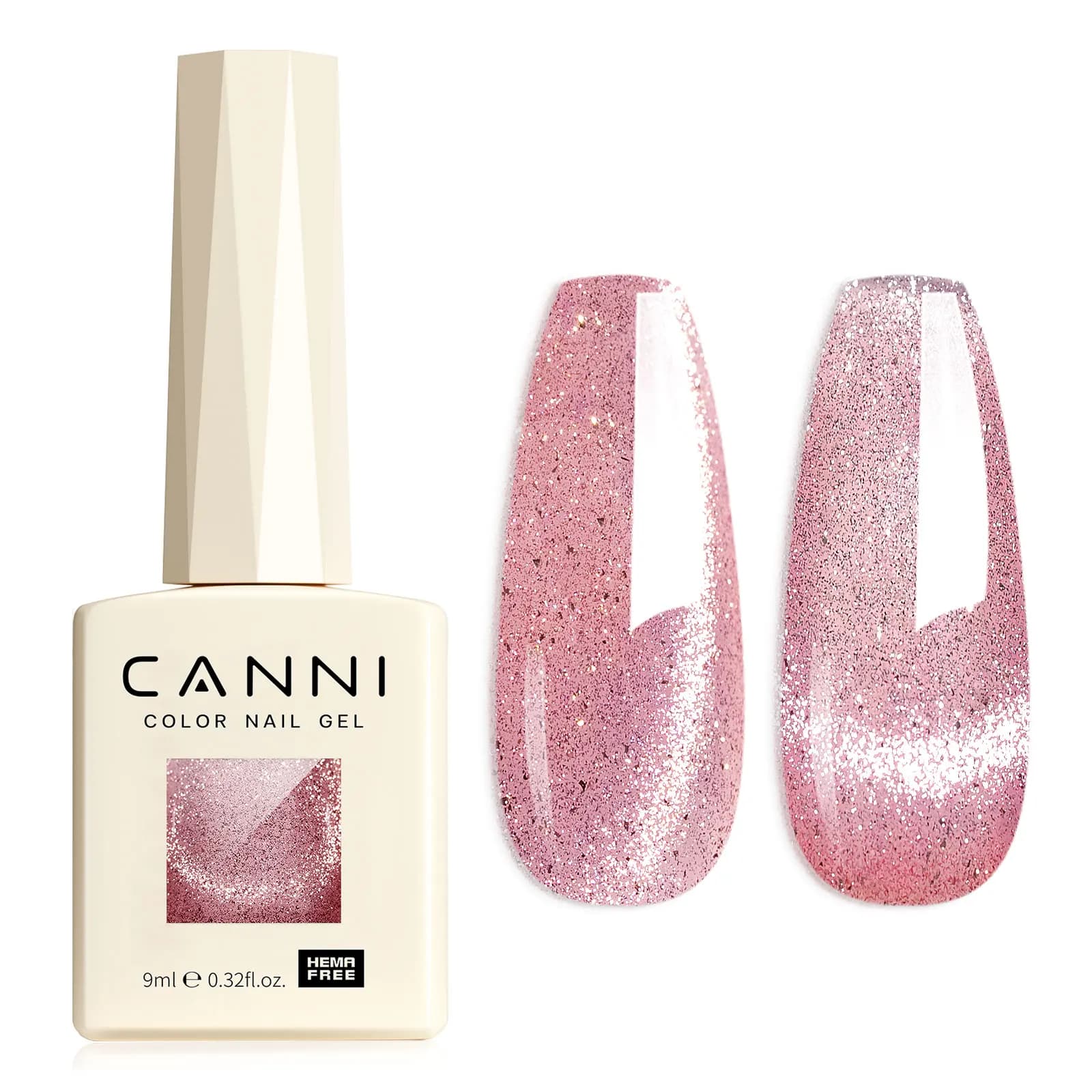CANNI 9ml TPO FREE Gel per unghie Glitter Silver Cat Gel magnetico Smalto per unghie Galaxy Diamond Sparkle Texture morbida Pigmento per unghie