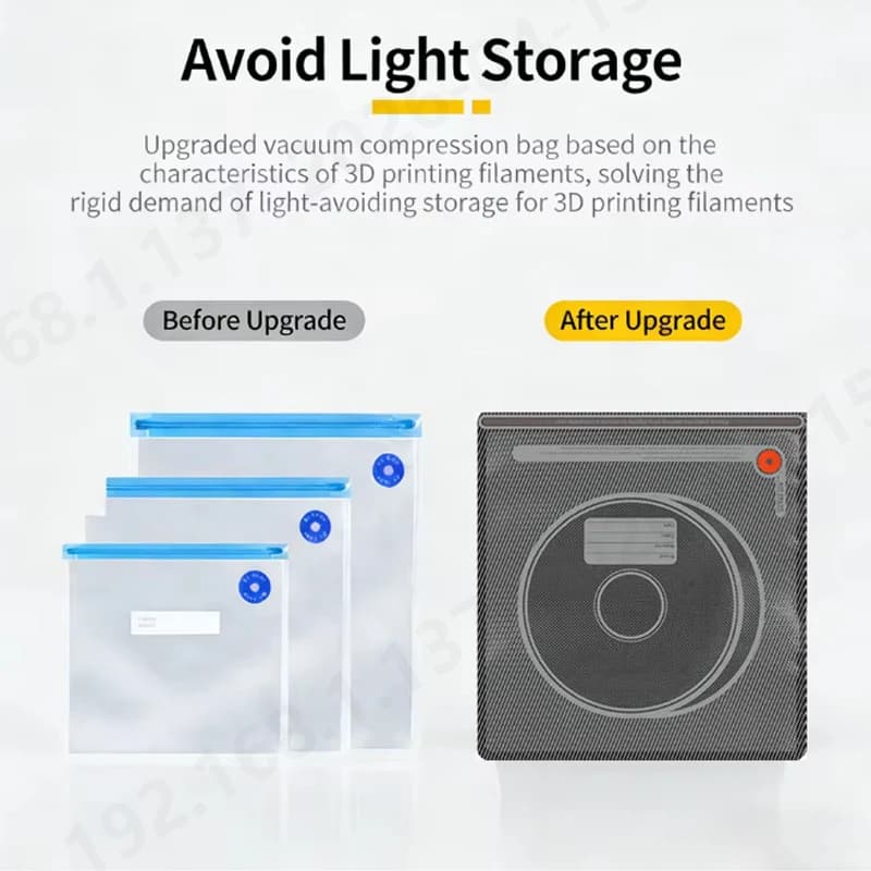 ML 3D Filament Vacuum Bag Lightproof Reusable multi-color Moisture Proof for PLA ABS PETG Universal Dry Storage Fast Shipping