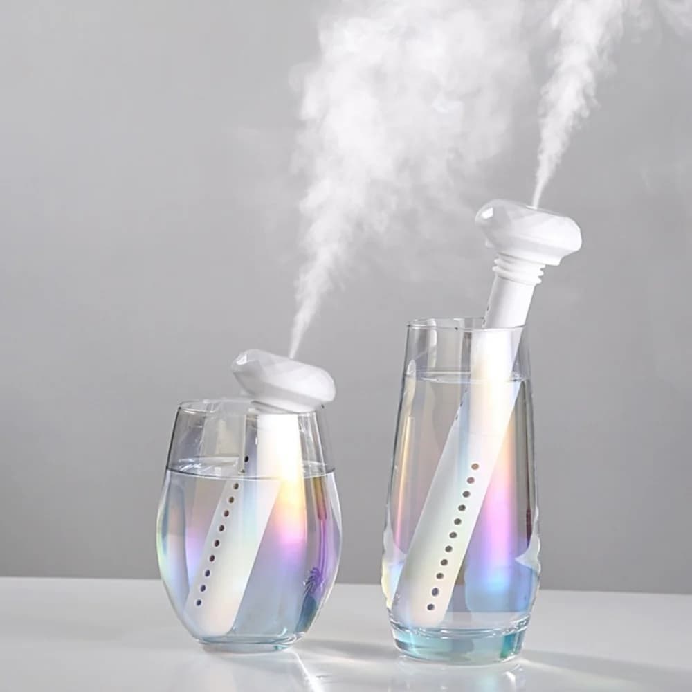 Umidificatori USB ultrasuoni Mini diffusore d'aria per la casa purificatore per auto Aroma anione Mist Maker con lampada a LED romantica umidificatore portatile