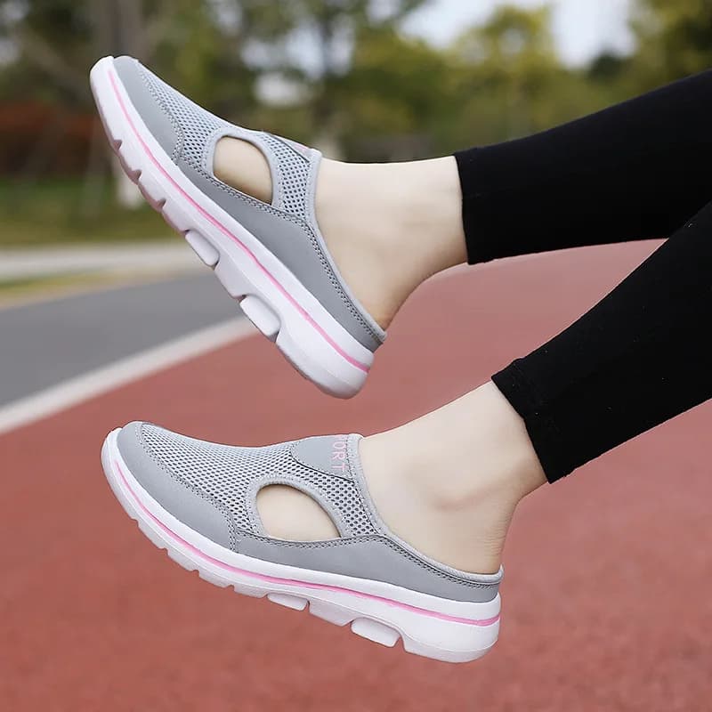 Pantofole da uomo Mezze pantofole traspiranti Sneakers da uomo morbide Coppia ciabatte piatte Scarpe Pantofole da casa Leggere Slip on Scarpe casual