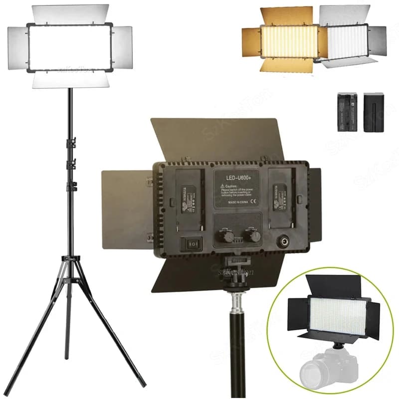 U800 U600 LED Photo Studio Video Light Recording Lighting Kit pannello fotografico lampada foto per Youtube Game Live