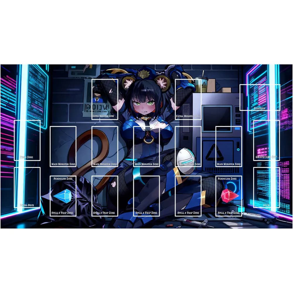 Yu-Gi-Oh Tappetino per carte da gioco Tappetino per carte da gioco YGO Yugioh Tappetino per giochi di carte collezionabili Tappetino per mouse anime Tappetino da scrivania Accessori da gioco Borsa senza zona