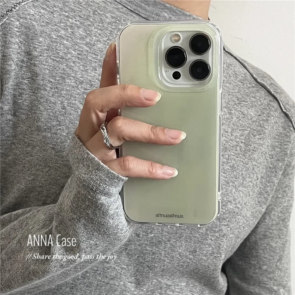 Cover per Telefono Coreana Stile Ins, Fresca e Verde Chiaro, con Texture a Piuma per Xiaomi Redmi Note 15 14 13 12 12s 11 10 Pro Plus 4G 5G