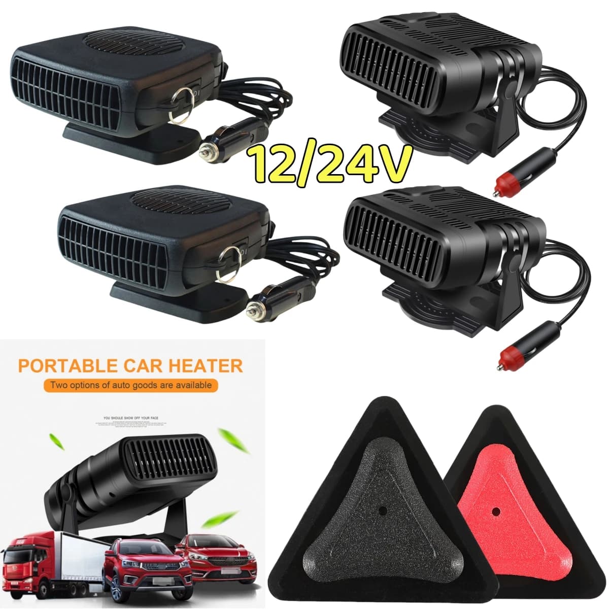 Portatile 12V/24V 200W 2 In 1 Auto Riscaldatore In Ceramica Dispositivo di Raffreddamento Asciugatrice Ventola Riscaldamento Sbrinatore Disappannatore Auto Apparecchi Elettrici