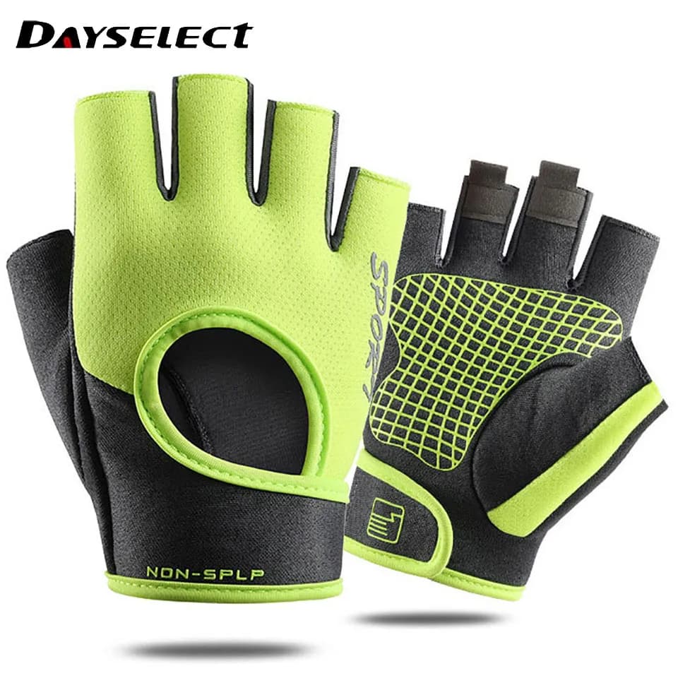 1 pair of weight lifting gloves half finger anti slip Palm Fitness Training gloves by Bar horizontal wear-resistant handlebar equipment