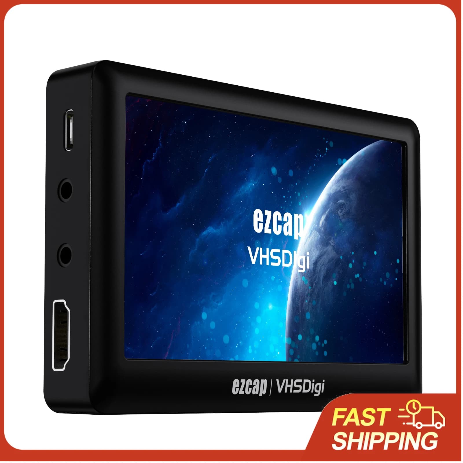 ezcap180 Registratore AV, Dispositivo di Acquisizione Video e Audio, Convertitore da Analogico a Digitale, Registra Video da Lettori DVD su Scheda TF o Chiavetta USB, Display 4.3"