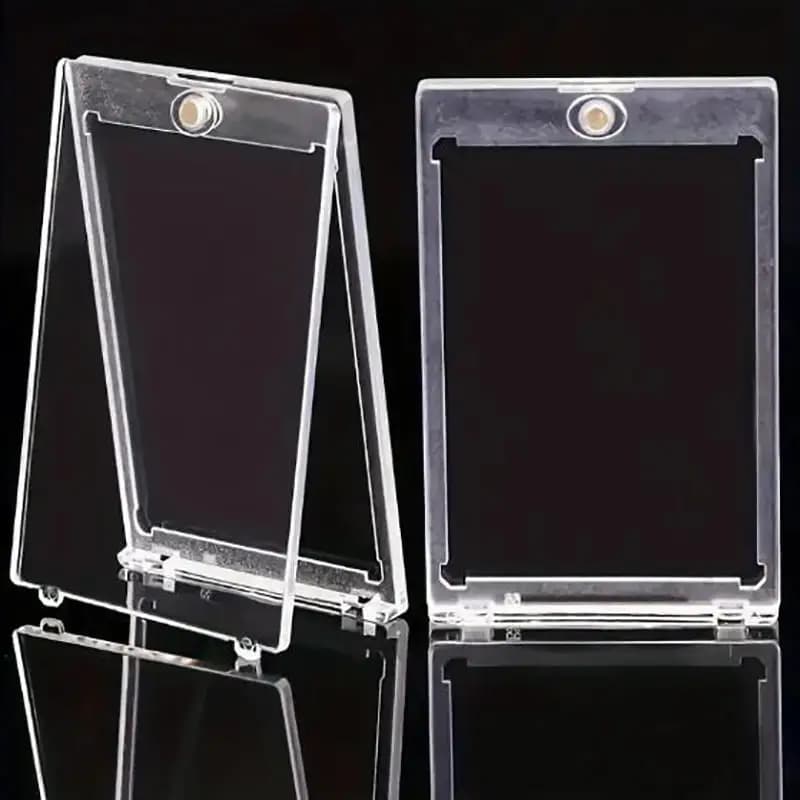 Transparent Cards Holder for Trading Card Support Arcylic Triangle Card Display Stand Photo Card Protective Shell Sleeve