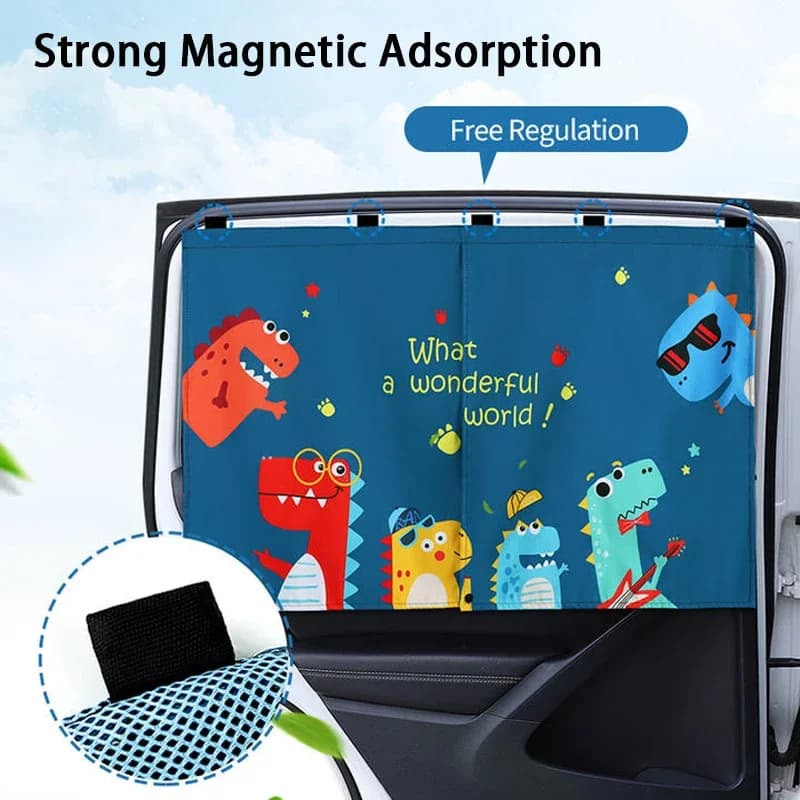 Parasole per bambini finestra laterale magnetica per auto protezione solare e isolamento termico tenda cartoon cute sun protection blinds