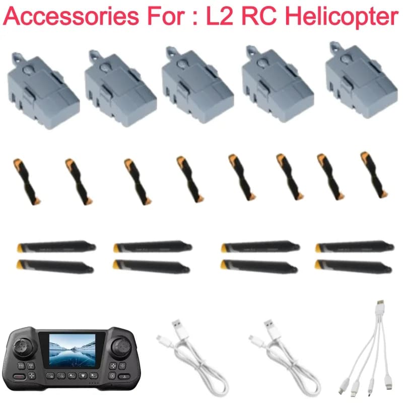 Battery L2 3.7V 500mAh for Helicopter RC 4DRC L2, Replacement Accessories for Helicopter Remote Control L2, USB