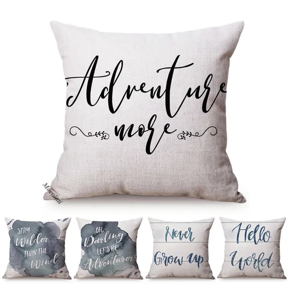 Nordic Style Concise Letter Style Harmony Sofa Cushion Cover Car Decoration Garden Chair Throw Pillow Case cojines 44x44cm