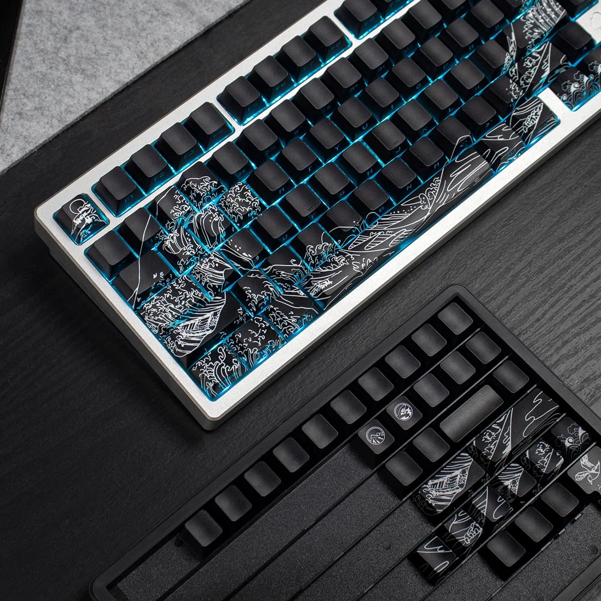 PBT Black Coral Sea Copritasti with Cherry Double Shot Shine Profile Through Mechanical Keyboard Covers MX