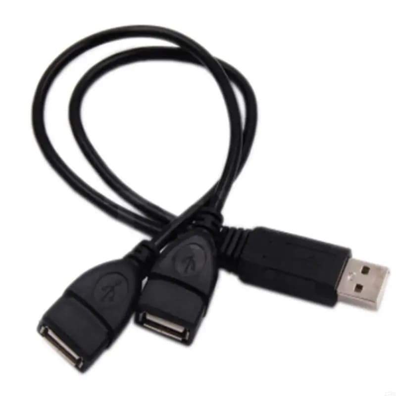 J78A USB 2.0 maschio a due USB femmina splitter adattatore cavo dati hub USB a 2 porte
