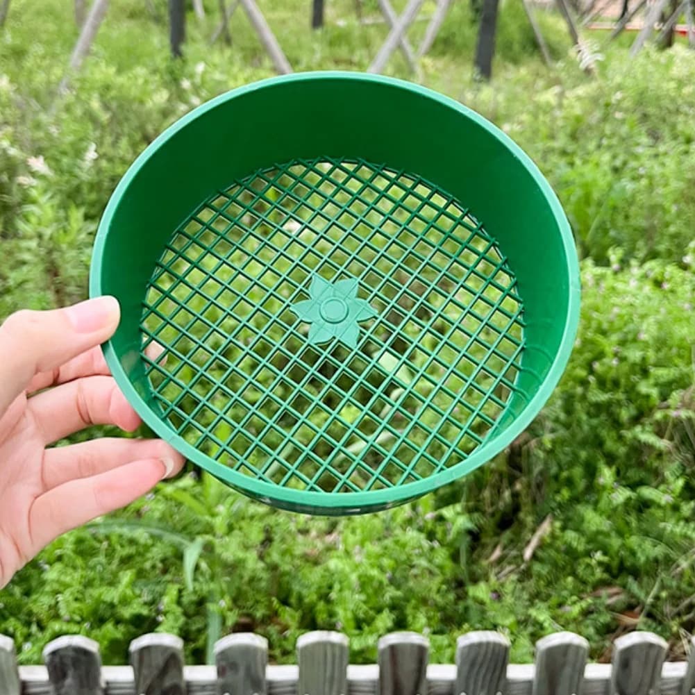 Garden Large Plastic Sieve Heavy Duty Mesh Soil Sieve Mining Sand Sifter Potting Sieve For Plant Soil Stone Sifting