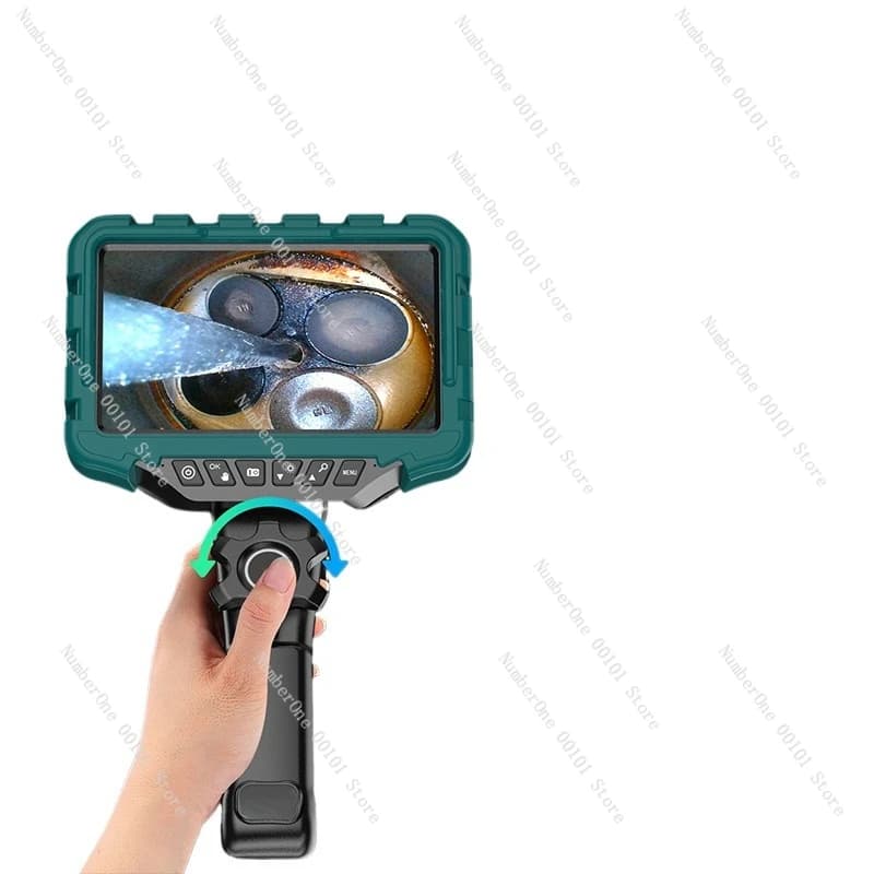Endoscopio sterzo a grande schermo da 360 gradi, grande telecamera grandangolare, rilevamento della valvola di deposizione del carbonio del motore di manutenzione dell'auto