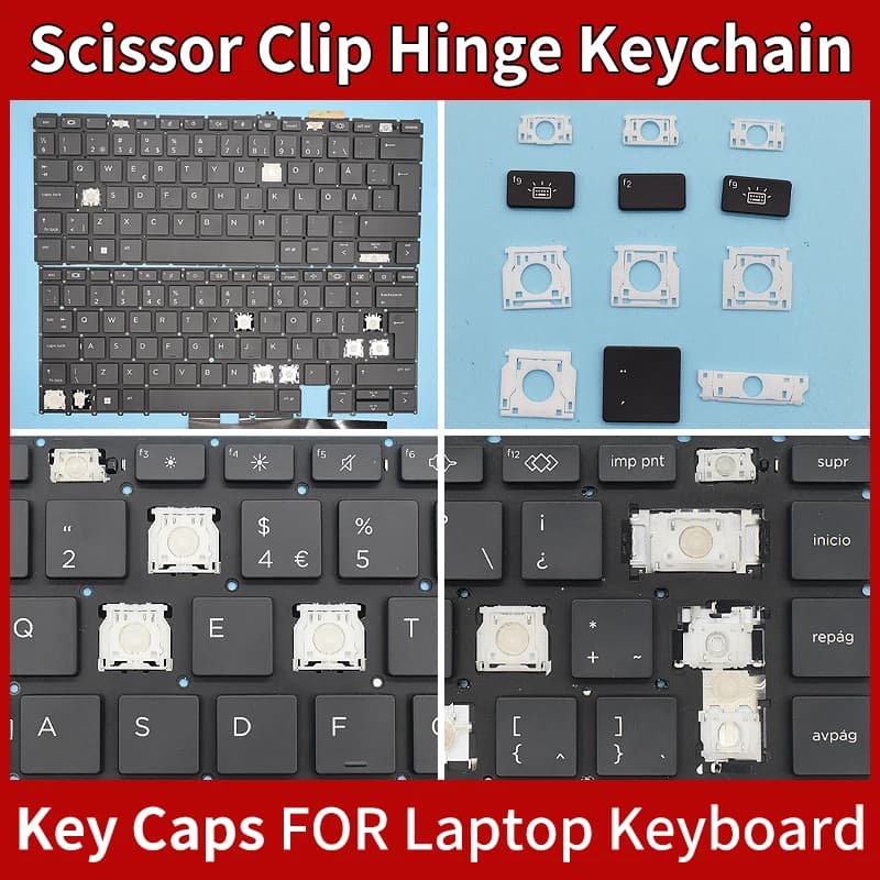 Keycaps di ricambio cerniera a Clip a forbice per HP X360 1030 G2 G3 G4 series key caps portachiavi a tastiera
