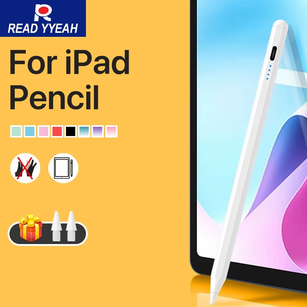 Penna Stylus 2025 per Apple iPad con Rilevamento del Palmo, compatibile con iPad 10a Gen, 7a, 8a, 9a Gen, Pro 13, 12.9, 11, Mini 5 - Sostituisce la Apple Pencil