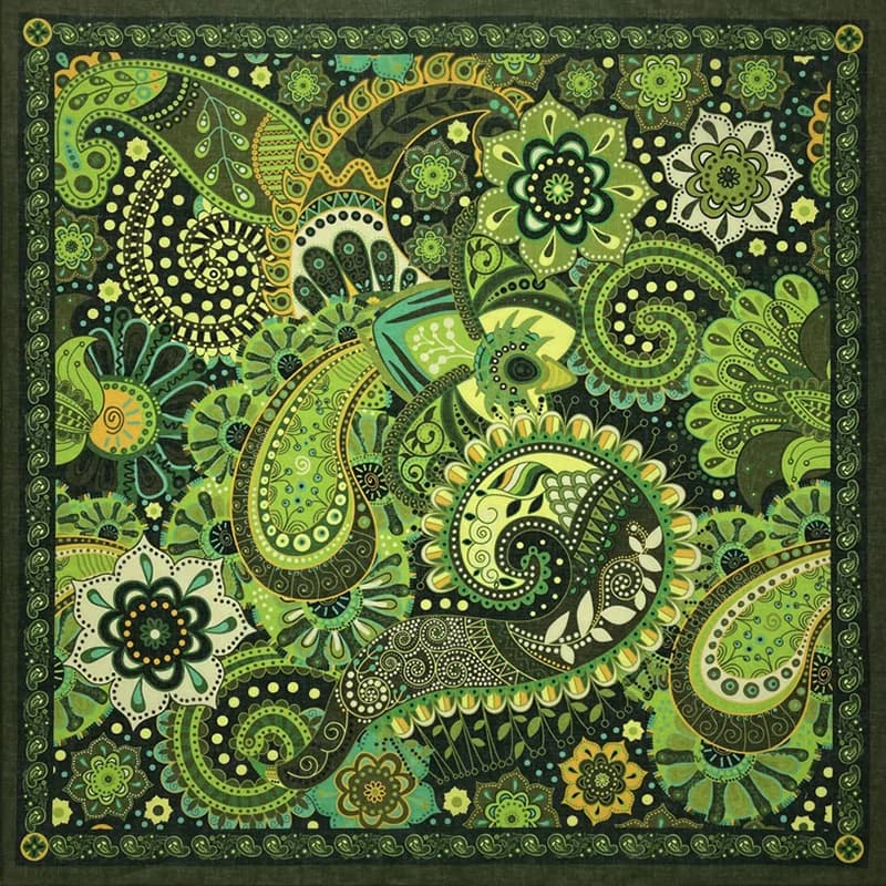 Verde oliva anacardi Hip Hop geometria cotone quadrato Bandana sciarpa fascia Paisley regali per uomini/ragazzi/ragazze